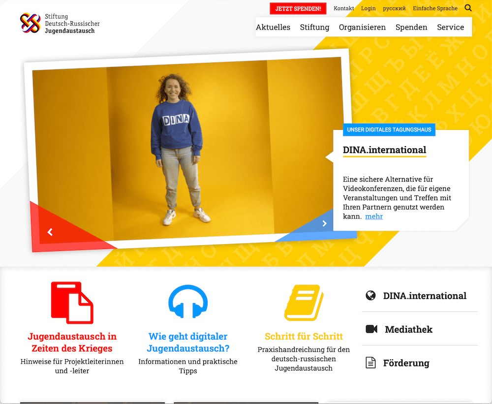 Screenshot - Stiftung Deutsch-Russischer Jugendaustausch